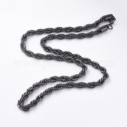 Trendy Men's Chain Necklaces NJEW-L450-08B-1