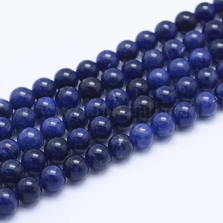 Natural Sodalite Beads Strands G-F530-07-6mm-1