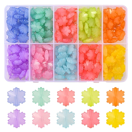 200 pièces 10 couleurs perles acryliques imitation gelée MACR-YW0001-97-1