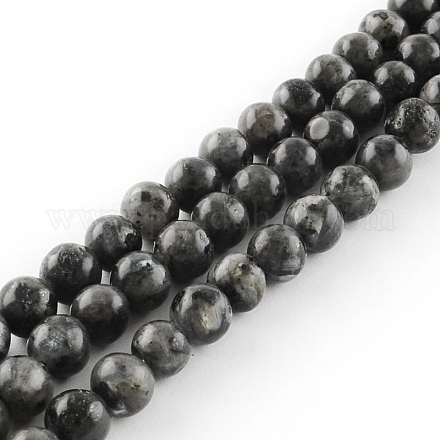 Chapelets de perles rondes en labradorite naturelle X-G-R342-8mm-09-1