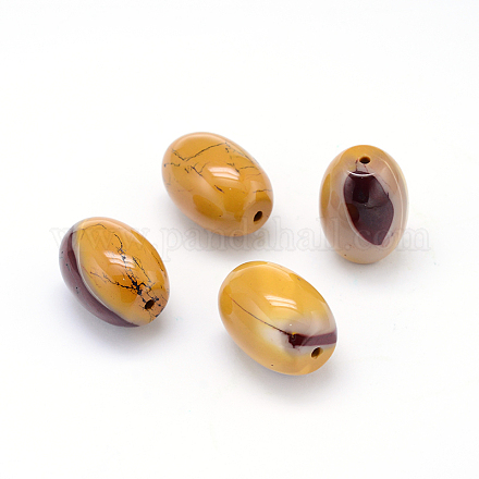 Oval Natural Mookaite Beads G-F216-07-1