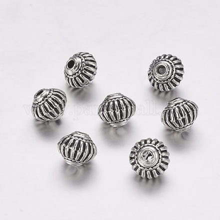 Perline  in lega bicono stile tibetano X-TIBEB-7692-AS-NR-1