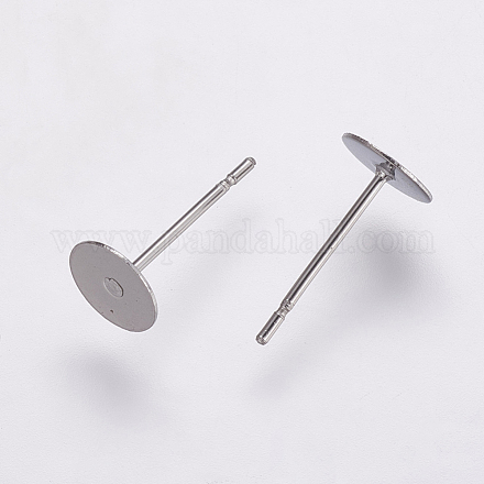 Accessoires des clous d'oreilles en 304 acier inoxydable X-STAS-K146-009-6mm-1