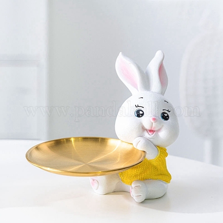 Пасхальное украшение для подноса с кроликом из смолы PW-WG95813-03-1
