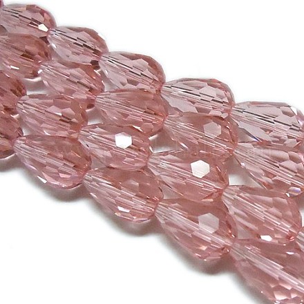 Chapelets de perles en verre X-EGLA-E010-8x12mm-15-1