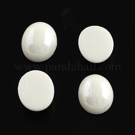Pearlized Plated Opaque Glass Cabochons PORC-S804-13x18-23-1