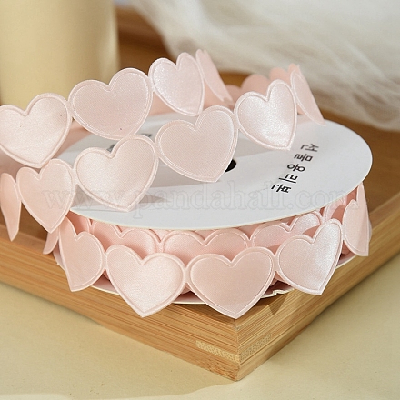 Garniture de ruban de coeur d'amour en polyester pour la Saint-Valentin de 9 m PW-WG79054-21-1