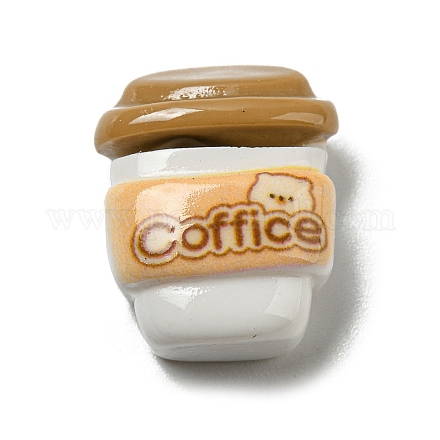 Cabochons décodés en résine sur le thème du café CRES-I029-03C-1