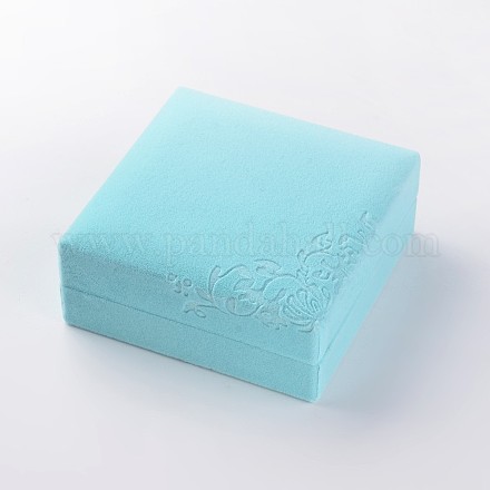 Cajas cuadradas de pulseras de terciopelo X-VBOX-D002-03-1