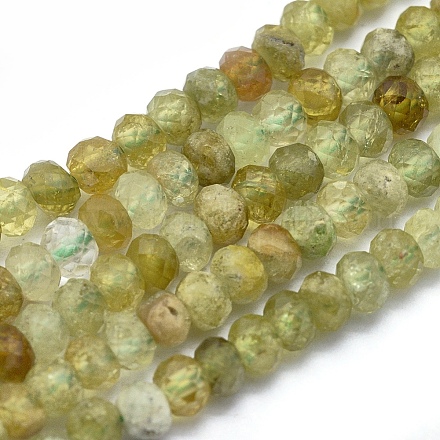 Naturelles grenat vert brins de perles G-O172-05-1