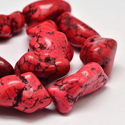 Dyed Natural Magnesite Bead Strands G-M139-06-C-1