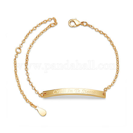 SHEGRACE Brass Inspirational ID Bracelets JB540C-1