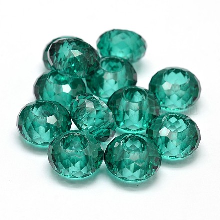 Glass Rondelle Faceted Beads GLAA-E017-03-1