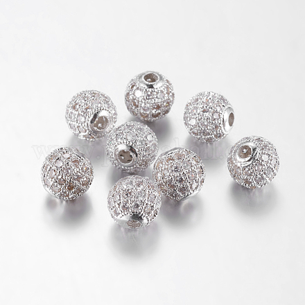 Perles de cubes zircone en laiton  ZIRC-F001-02P-1