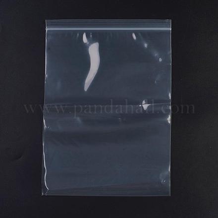 プラスチックジップロックバッグ  再封可能な包装袋  トップシール  セルフシールバッグ  長方形  ホワイト  33x23cm  片側の厚さ：3.9ミル（0.1mm）  100個/袋 OPP-G001-B-23x33cm-1