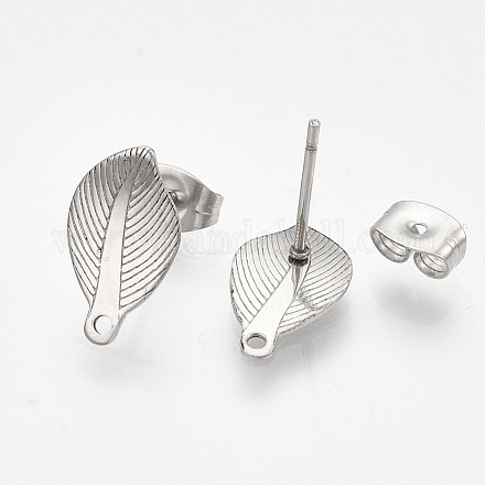 Accessoires de puces d'oreilles en 304 acier inoxydable STAS-S079-67B-1