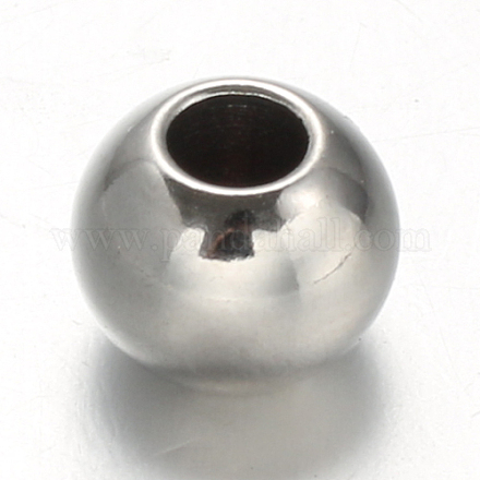 Danlingjewelry 304 cuentas espaciadoras rondelle de acero inoxidable STAS-DL0001-01A-1