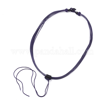 Verstellbare gewachste Schnur Halskette machen MAK-L027-A05-1