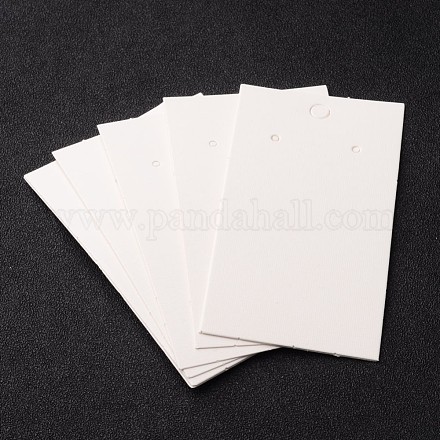 紙のピアスカード  90穴付き  ホワイト  長さ50mm  [1] mm幅 JPC016Y-1