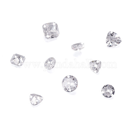 Bijoux pandahall 60pcs 3 perles et cabochons de zircone cubique de style ZIRC-PJ0001-07-1