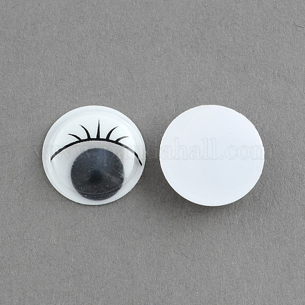 Colors Wiggle Googly Eyes Cabochons With Eyelash DIY Scrapbooking Crafts Toy Accessories KY-S003-8mm-04-1