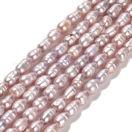 Fili di perle di perle d'acqua dolce coltivate naturali PEAR-E016-128-1