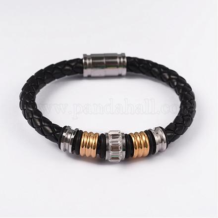Leather Cord Bracelets STAS-F104-04-1