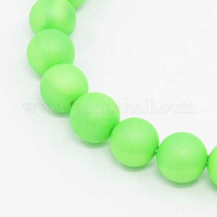 Round Shell Pearl Frosted Beads Strands BSHE-I002-10mm-02-1