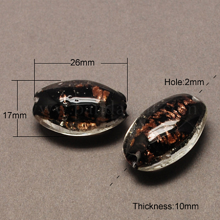 Perles vernissées de sable d'or manuelles  X-LAMP-R104-10-1