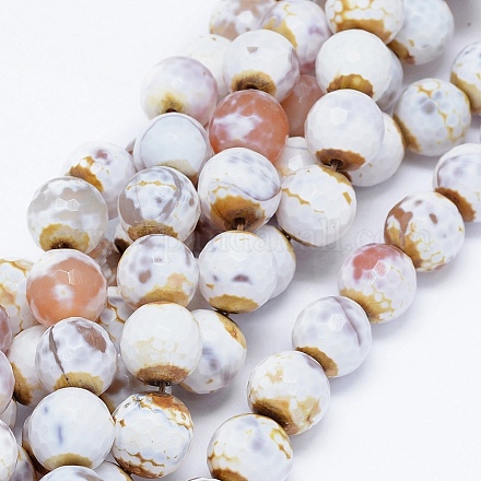 Facettierte natürliche Achat Perlen Stränge G-F559-02-15mm-02-1