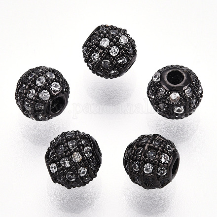 Perles de zircone cubique de placage de rack en laiton ZIRC-S001-6mm-A01-1