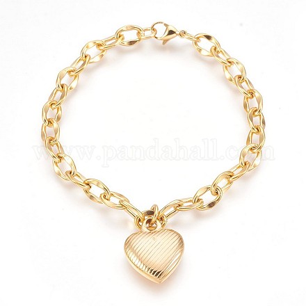 Placage ionique (ip) 304 bracelets pendentifs en acier inoxydable BJEW-P237-05G-1