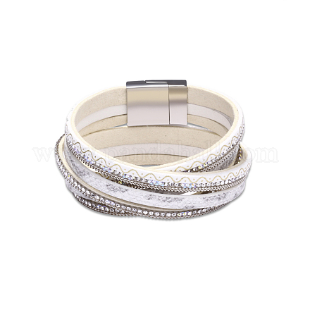 Fashion Zinc Alloy Leather Cord Bracelets BJEW-BB26659-1-1