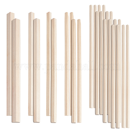 OLYCRAFT 26Pcs Triangle Wood Sticks 5 Sizes Unfinished Wooden Strips Triangle Dowels Strips Wooden Triangle Dowel Rod Natural Wood Triangle Sticks Model Accessories for Wood Craft Supplies DIY-OC0010-14-1