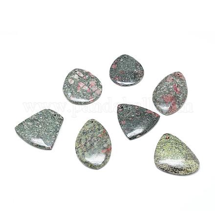Natürliche dendritische Jaspis-Steinanhänger G-T051-07-1