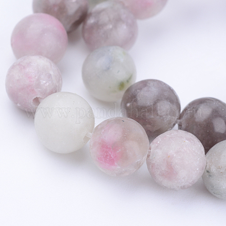 Chapelets de perles en jade lilas naturel G-Q462-4mm-29-1