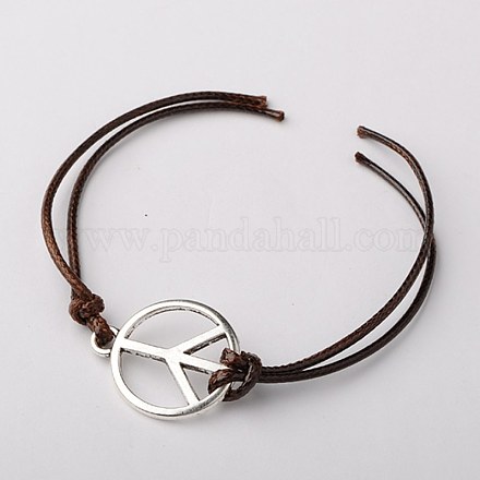Korean Waxed Polyester Cord Bracelet Making AJEW-JB00027-02-1