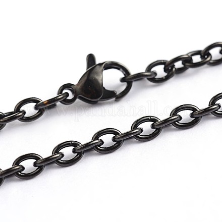 304 Stainless Steel Cable Chain Necklaces STAS-F016-21A-1