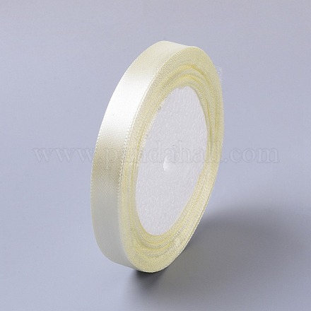 1/2 pulgada (12 mm) cinta de raso beige costura de boda diy X-RC12mmY002-1