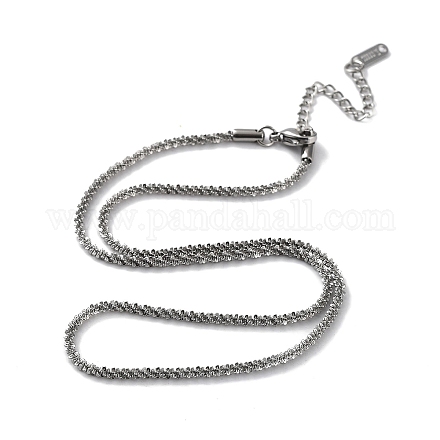 304 collar de cadena de eslabones de acero inoxidable. NJEW-D045-06P-1