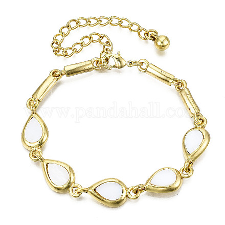 Electroplated Alloy Link Bracelets BJEW-T012-005-RS-1