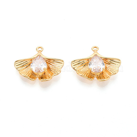Латунные микро проложить кубического циркония подвески KK-N263-09G-1