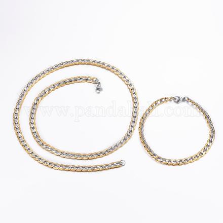 304 Stainless Steel Jewelry Sets SJEW-H067-08GP-1