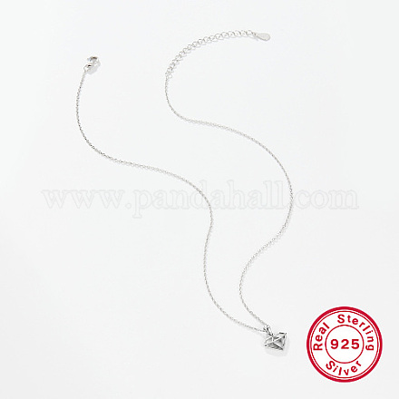 Ожерелья с подвесками из серебра 925 пробы с родиевым покрытием и стразами GD4794-1