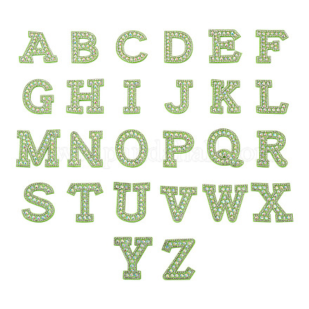 Patchs de strass en résine alphabet DIY-TAC0005-45G-1