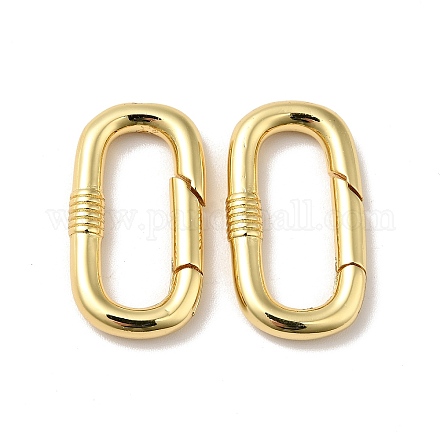 Brass Spring Gate Rings KK-J301-10G-1