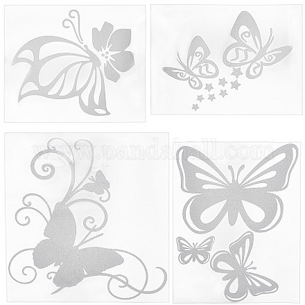 GORGECRAFT 8 Sets Butterfly Car Sticker Decals Women Viny Car Stickers DIY-GF0005-52-1