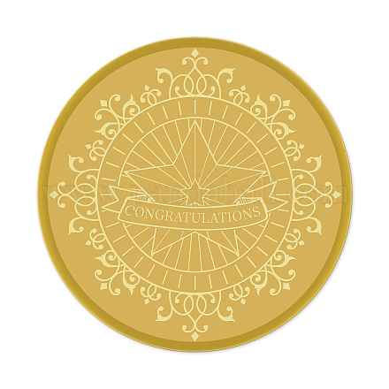 Adesivi autoadesivi in lamina d'oro in rilievo DIY-WH0211-016-1