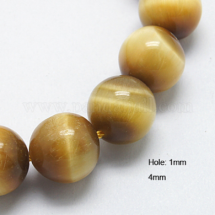 Natürlichen gelben Tigerauge Perlen Stränge G-G212-4mm-18-1