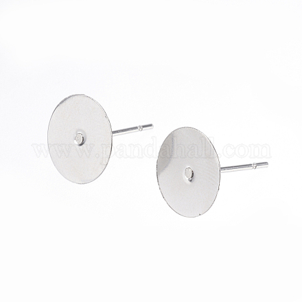Accessoires de puces d'oreilles en 304 acier inoxydable A-STAS-D448-088P-10mm-1